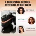 SL Euthtion Cordless Mini Hair Straightener Brush - Rechargeable Battery-Powered, Portable Small Straightening Comb with 3 Temperature Settings for Travel, RV, Outdoor