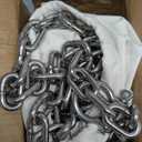 316 Stainless Steel Boat Anchor Chain with 2 Pcs Anti-Off Shackles, Marine Grade (30FT, silver)