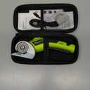 Cordless Electric Scissors: 4V Rechargeable Rotary Cardboard Cutter, 3000mAh Battery, with LED Light & Safety Lock, 2 Blades, Electric Box Cutter for Fabric Carpet Carton Plastic Leather Cloth (Green)