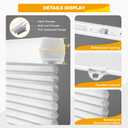 HOMEDEMO Cellular Shades Cordless White-Blackout 34" W x 36" H