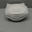 YHY Pasta Bowls Set of 4, 22 oz Ceramic Salad Plates, 7.8 Inch Wide Shallow Porcelain Dishes for Dinner, Microwave & Dishwasher Safe, White