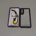 SPIDERCASE for Samsung Galaxy S25 Edge Case Waterproof, Built-in Screen&Camera Lens Protector, [IP68 Underwater][12FT Military Grade Shockproof] Phone Case, Purple/Clear