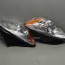 For 2000 2001 2002 2003 2004 2005 2006 2007 Ford Taurus Headlight Assembly Replacement for 00-07 Taurus Head Lights Driver and Passenger Side, Chrome Housing Amber Reflector