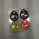 UNBREAKcable for Apple AirTag Holder - 4 Pack [Fit Tightly Design] [Easy to Install] [Hold Air Tag Securely] Waterproof TPU Shell Protective Case with 304 Stainless Steel Keychain Key Ring (Black&Blue&Orange&Green)