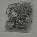 40 Pack Metal Drapery Curtain Rod Rings with Eyelets Internal Diameter 0.98in Fits up to 0.7in Rod Hanging Drape Sliding Eyelet Sliver Rings for Window Door Shower Bathroom (Silver)