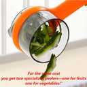 2 x 2-Piece Vegetable Peeler Set - Stainless Steel Potato Peeler and Fruit Peeler, Ideal for Kitchen Use, Apple Peeler, Carrot Peeler, Orange Peeler with Comfortable Grip