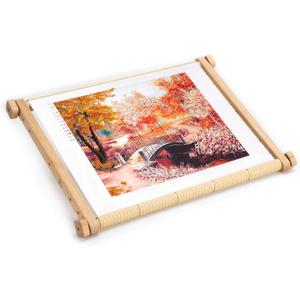 Needlepoint Embroidery Tapestry Scroll Frame Made of Organic Beech, Wooden Cross Stitch Frame, Needlepoint Holder, Stitching Frame (15.7"  22")