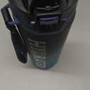 Water Bottle with Straw, 32oz Motivational Water Bottles with Time Marker to Drink, Tritan BPA Free, 1L Sports Water Bottle with Carry Strap LeakProof for Women Gym Fitness Outdoor (1 Pack)