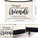 Kolewo4ever 12 Pieces Girl Trip Gifts Favors Bulk Friend Appreciation Gifts Set 4 Friends Wine Tumbler 4 Friends Cosmetic Bag 4 Keychains Appreciation Funny Long Distance Friendship Gift