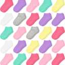 25 Pairs Toddler Girls Ankle Socks - Soft Low Cut for Kids Aged 1-14