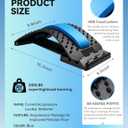 Lumbar support board & Back Stretcher for Lower Back Pain Relief, 4-Level Adjustable Spine Decompression Device for Posture Correction, Portablearched orthopedic back stretcher with acupressure (Blue)