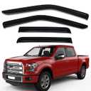 Lightronic Extra Durable Outside-Mount Auto Vent Window Visor, Fits 2017-2020 Hyundai Elantra (EXCLUDES Elantra GT), UV Protection Rain Guard, Original Wind Deflector, No-Drilling, Dark Smoke, 4-Pcs