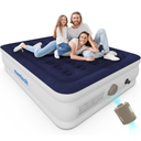 Air Mattress Queen with Built in Pump, 18" Raise Blow Up Luxury Mattress, Fast 2Mins Portable Colchone Inflable,660lbs Max, Cordless Air Bed for Home & Camping