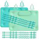 2 Pack Baby Silicone Mat, Festive Christmas Tree Silicone Placemat, with Suction Base and 8 Stretchable Straps, Baby Placemats for Infants to Toddlers, Keeps Babies Essentials Off The Floor