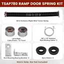TSAP780 Ramp Door Spring Kit for 7' Wide Cargo Trailers, 80 LB Torsion Spring Assembly with Cables, Drums & Mounting Hardware, Torsion Bar Not Included