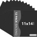 Somime 12 Pack Backing Boards Only - 11x14 Uncut Black Mats Matboards, Acid Free Backerboards, Ideal for Photos/Pictures/Prints/Frames/Arts