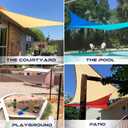 Windscreen4less 6' x 6' x 6' Sun Shade Sail Triangle Outdoor Canopy Cover UV Block for Backyard Porch Pergola Deck Garden Patio (Light Gray)