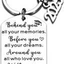 6 x Senior Nignt Football for Teen Boys, Graduation senior year Gifts for Her Him Class Of 2025 Graduation Keychain 5th 8th 4th grade graduation gifts End of School Year Bulk Christmas Stocking Gift