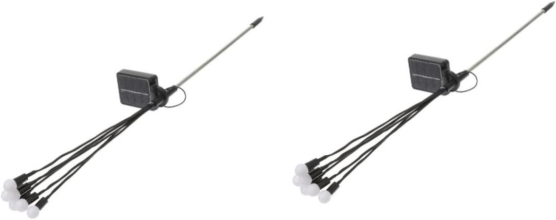 jojofuny 4pcs Solar Garden Lights Functions Outdoor Decor for Patio and Garden Warm Led Stake Lights Energy-Saving Emergency Lighting
