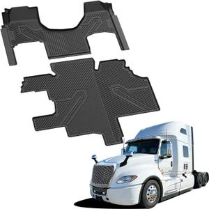 LASFIT Floor Mats for International LT 2017-2026, Sleeper Cab | not day cab. Semi Trucks Mats Custom-fit TPE floor liners provide durable all-weather Full Protection Non-Slip, Easy to Clean