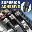 haisstronica 4:1 Heat Shrink Tubing Kit,1/4 Inch 10Ft Adhesive Lined Marine Resistant Grade Shrink Wrap -Perfect for Home and Industrial,Black