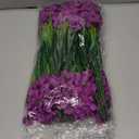 LikSoor 21 Bundles Artificial Outdoor UV Resistant Flowers No Fade Fake Outside Flowers Plastic Greenery Faux Shrubs Garden Porch Window Box Home Decoration(Violet)