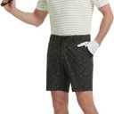 Rouen Men's Polo Shirts Short Sleeve Dry Fit Performance Wicking Moisture Causal Striped Collared Golf Shirts for Men (M)