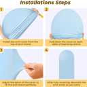 6 ft Arch Backdrop Cover Blue - Double-Sided Spandex Arch Covers Stretchy Backdrop for Balloon Arches Birthday Party Baby Shower Banquet Wedding Photo Background