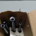 KAMANINA 1 Inch Double Curtain Rods for Windows 72 to 144 Inches (6-12 Feet), Black Heavy Duty Double Curtain Rod, Telescoping Drapery Rod with Netted Texture Finials