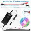 3V-12V 3A 36W Power Supply Adjustable DC 3V 5V 6V 9V 12V Variable Universal AC/DC Adapter with LED Display, 100V-240V AC to 3V-12V DC Converter 3000mA Max with 5.5x2.1/2.5mm Female to Alligator Clip