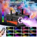 Fog Machine, Smoke Machine with Disco Ball Lights, 600W and 4000CFM with 13-Color LED Effects, Wired And Wireless Remote Controls, Ideal for Indoor, Outdoor, Halloween, Wedding, and Parties