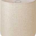 Beige Linen Tall Drum Lampshade, 11" Top x 11" Bottom x 12" High Lamp Shade, Lamp Shade Replacement for Table and Floor Lamps, Pendant Light，Handcrafted Lampshade，Easy Assembly