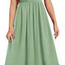 Arshiner Girls Summer Dress Boho Beach Casual Smocked Maxi Dresses 6-13 Years (7-8 Years, Green)