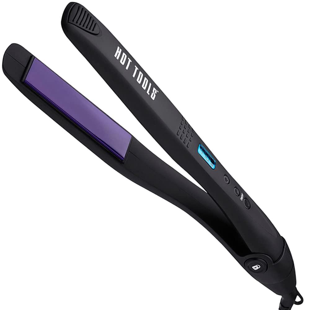 Hot Tools Professional Ceramic + Tourmaline Digital Flat Iron, 1 Inch