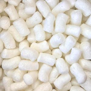 Biodegradable Peanuts 0.25 cu ft naturaly antistatic compostable popcorn for packaging, white