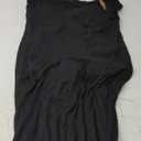 Popilush Summer Maxi Dress for Women - Cocktail Shapewear Dresses Built-in Bra Adjustable Straps Vacation Long Slip (Black), Size XL