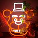 Bear Neon Signs for Wall DecorLED Neon Lights for GameroomBirthdayChristmas Gifts for kids 5V Power Adapter (wite+orange)