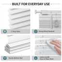 MYshade No-Drill Cordless Horizontal Mini Blinds 22.5" W x 36" H Tool-Free Inside Mount Window Blinds with 1" Vinyl Slats, Light Filtering & Privacy, Child & Pet Safe, White