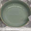 HVH 8.5 inch Large Pasta Bowls Set of 4, 46oz Big Salad Bowl Set of 4, Shallow Bowls, Dinner Bowls Set, Ceramic Bowls Set Microwave and Dishwasher Safe, Smooth glaze (Turquoise)