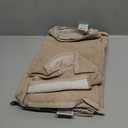 Homaxy Premium Kitchen Towels(18x 28, 12 Pack), Large Cotton Kitchen Hand Towels, Flat and Terry Dish Towels, 380 GSM Highly Absorbent Tea Towel Set with Hanging Loop, Khaki