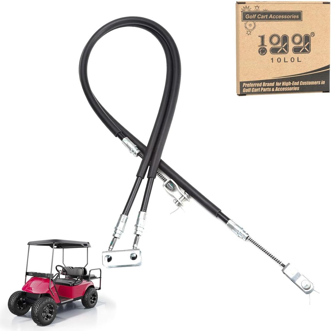 10L0L Brake Cable Set Passenger and Driver Side Fits EZGO (94+) TXT or Medalist Golf Cart Replaces 70969-G03