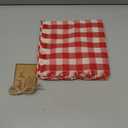 Red White Plaid Cloth Napkins with Fringe Set of 8, Buffalo Checkered Cotton Napkins Washable, Oversized Gingham Napkins, Christmas Dinner Napkins for Wedding, Parties, Thanksgiving, Dinner Decor