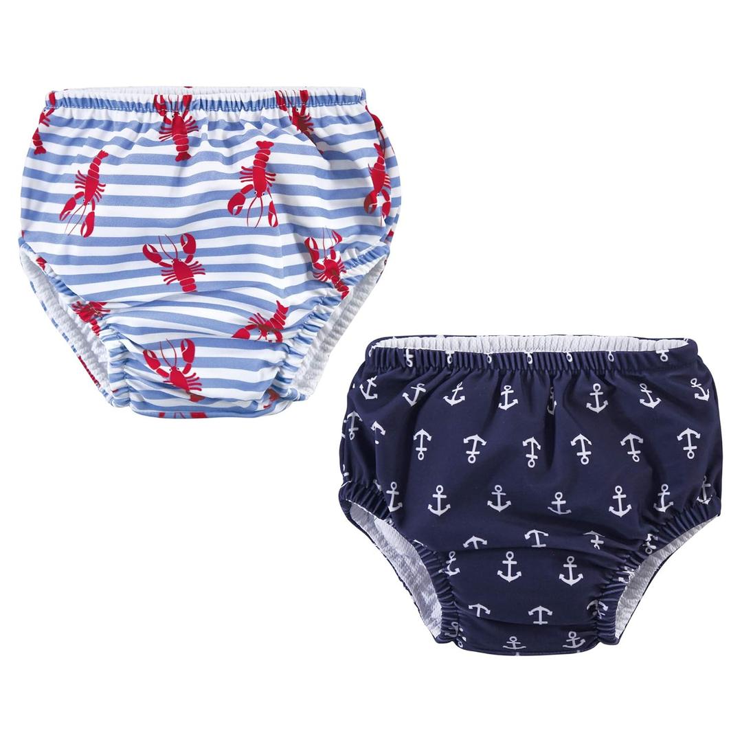 Hudson Baby Unisex Baby Swim Diapers, Anchors, 6-12 Months