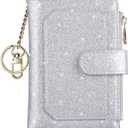 Womens Wallets RFID Small Compact Bifold Leather Card Holder Zip Pocket