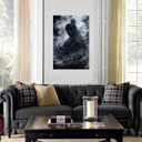 Japanese Samurai Canvas Wall Art Prints Bushido Wall Decor for Living Room Bedroom Home Decorations Bushido Samurai Poster Framed Artwork Ready to Hang(28''W x 44''H)