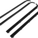 X AUTOHAUX 4pcs Weatherstrip Window Trim Seal Belt Car Inner Outer Window Seal Belt for Ford F-150 F-250 F-350 1984-1997 for Ford Bronco 1985-1996 E7TZ1521452A F2TZ1521456A Sweep Felt Trim