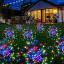 PEVOROS Garden Decor Solar Lights Outdoor,120LED Waterproof Colorful Solar Fairy Garden Lights for Outdoor Decoration,Yard, Patio, Porch,Flower Pot,Pathway,Christmas (8Pack) (Multi-Colored)