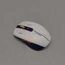 RAPIQUE Bluetooth Wireless Mouse - (BT1/BT2+USB) Tri-Mode High Performance, Rechargeable, Multi-Device Compatible with PC/Laptop/Computer/MacBook/iPad Air Pro (Blue and White)
