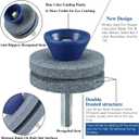 4 Packs Lawn Mower Blade Sharpener, Double Layer Sharpener Universal Sharp Rotary Lawn Mower Blade Sharpener with Blade Balancer Corundum Blade Sharpeners for Hand Drill