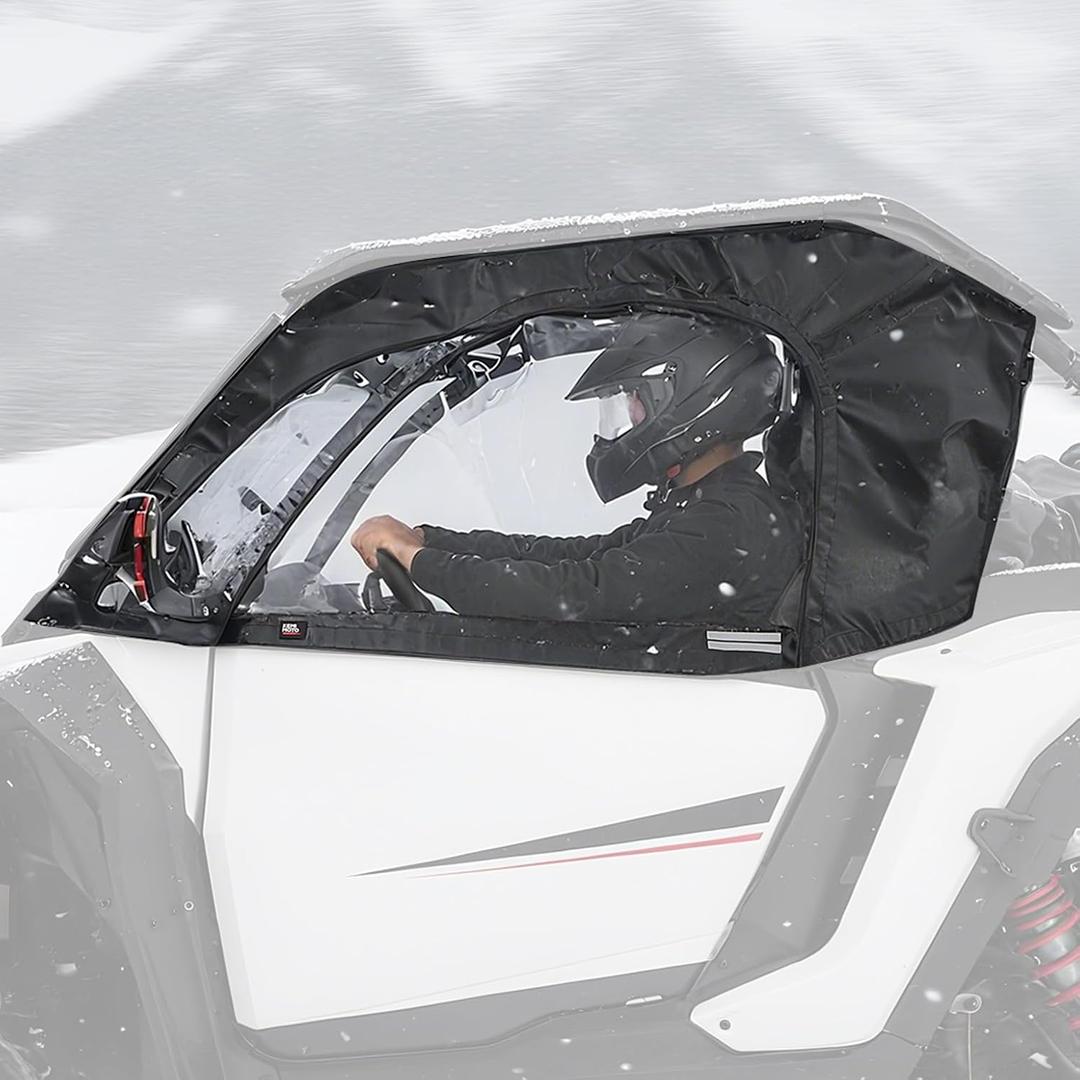 KEMIMOTO 2024+XP 1000 Soft Cab Enclosure YKK Zipper Side Upper Doors Compatible with 2024-2027 RZR XP 1000 2,Water-resistant Upper Windows Fit with Mirrors Windshield Roof All Season Accessories